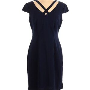 Brand new with tags Roz & Ali Navy V neck cut out Sheath dress